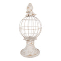 Decoratie Beeld Vogel 12x7x14 cm Grijs Kunststof