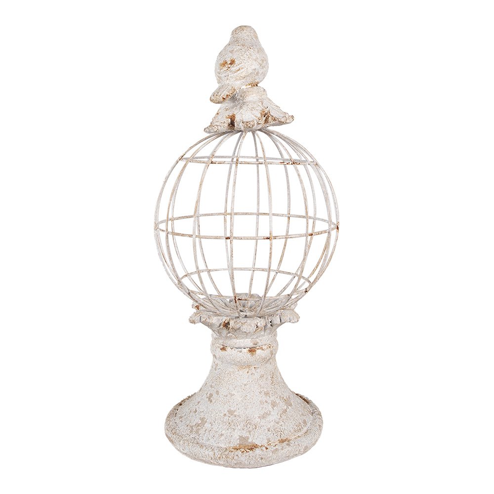 Decoratie Beeld Vogel 12x7x14 cm Grijs Kunststof