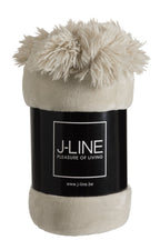 J -Line Plaid Pompon - Polyester - Beige/menthe - 170 x 130 cm