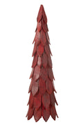 J-Line decoratie Kerstboom Stukken - hout - rood - large