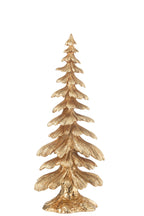 J-Line decoratie Denneboom - polyresin - goud - small