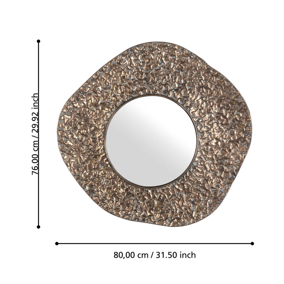 Spiegel toamasina goud 80x4x76 cm