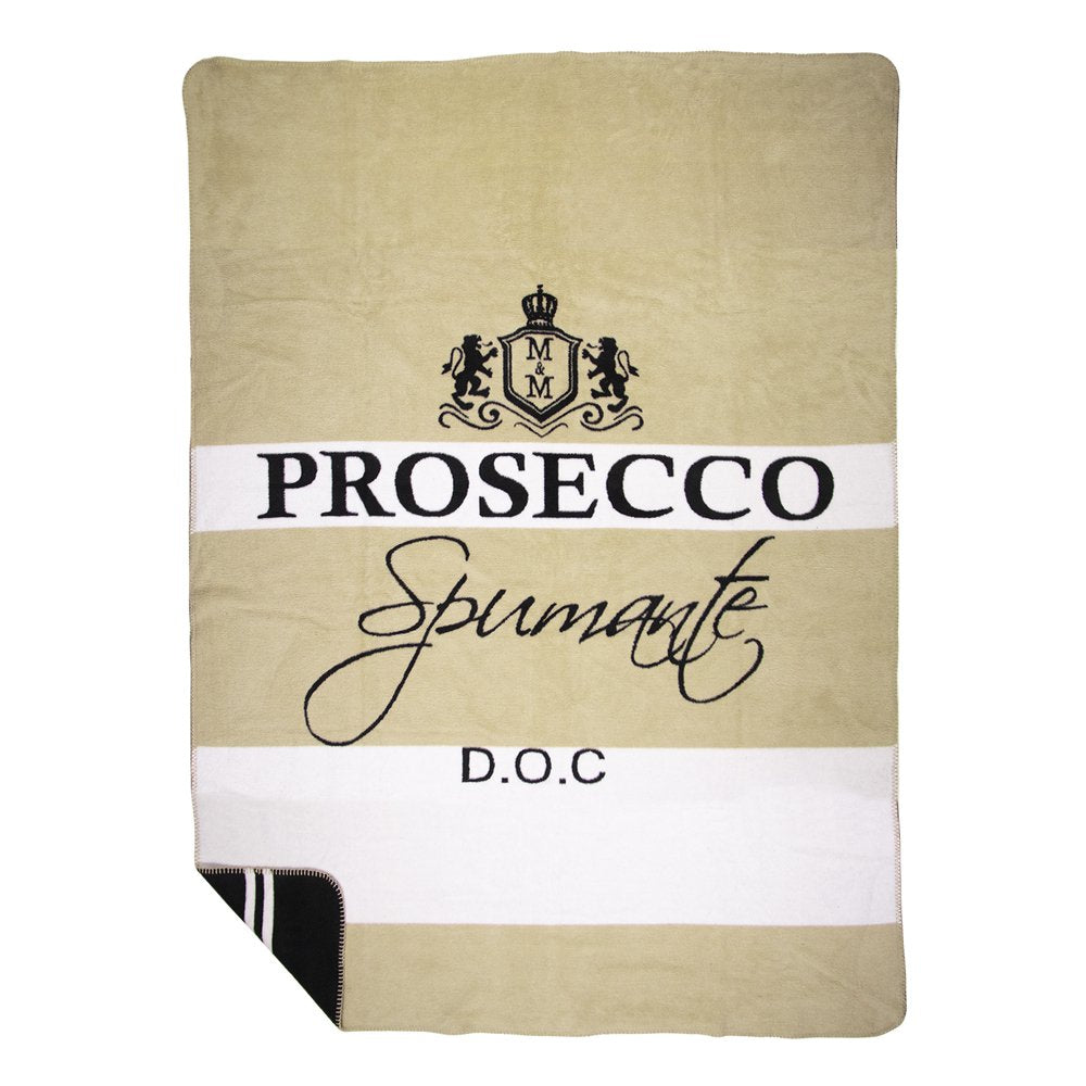 Plaid wijn prosecco zwart 150x200cm