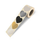 Multicolor Hearts cadeaustickers op rol - 500 stuks