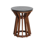 Sabah bijzettafel marmer zwart - 40x40x50 cm