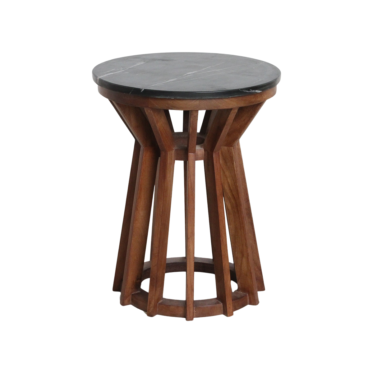 Sabah bijzettafel marmer zwart - 40x40x50 cm