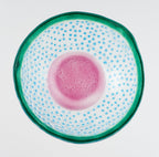 Artisano Bowl Soup 16x6 Green & Pink