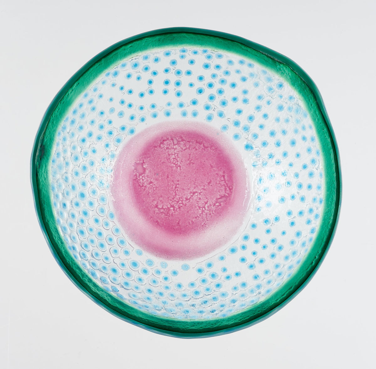 Artisano Bowl Soup 16x6 Green & Pink