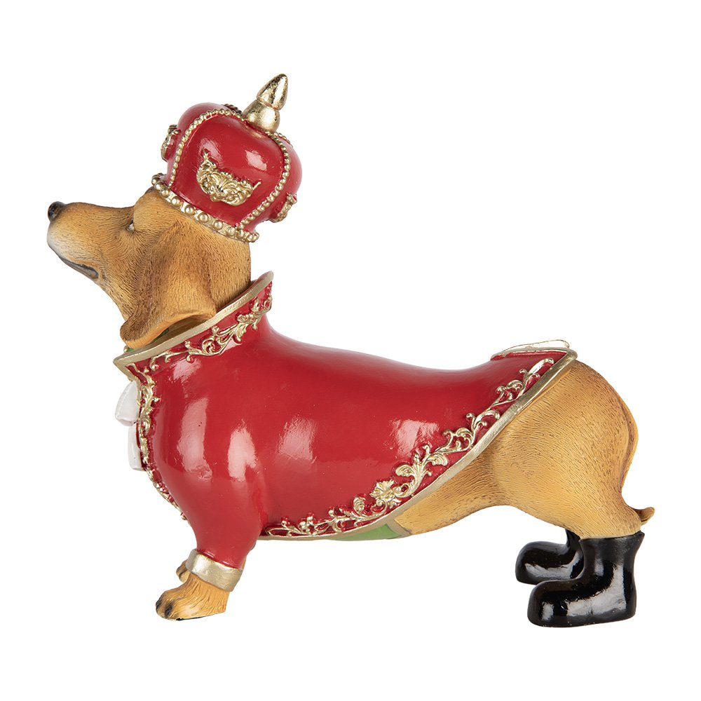 Kerstdecoratie Beeld Hond 22x10x19 cm Bruin Kunststof