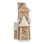 Gingerbread house met LED 18x9x20 cm Bruin Kunststof