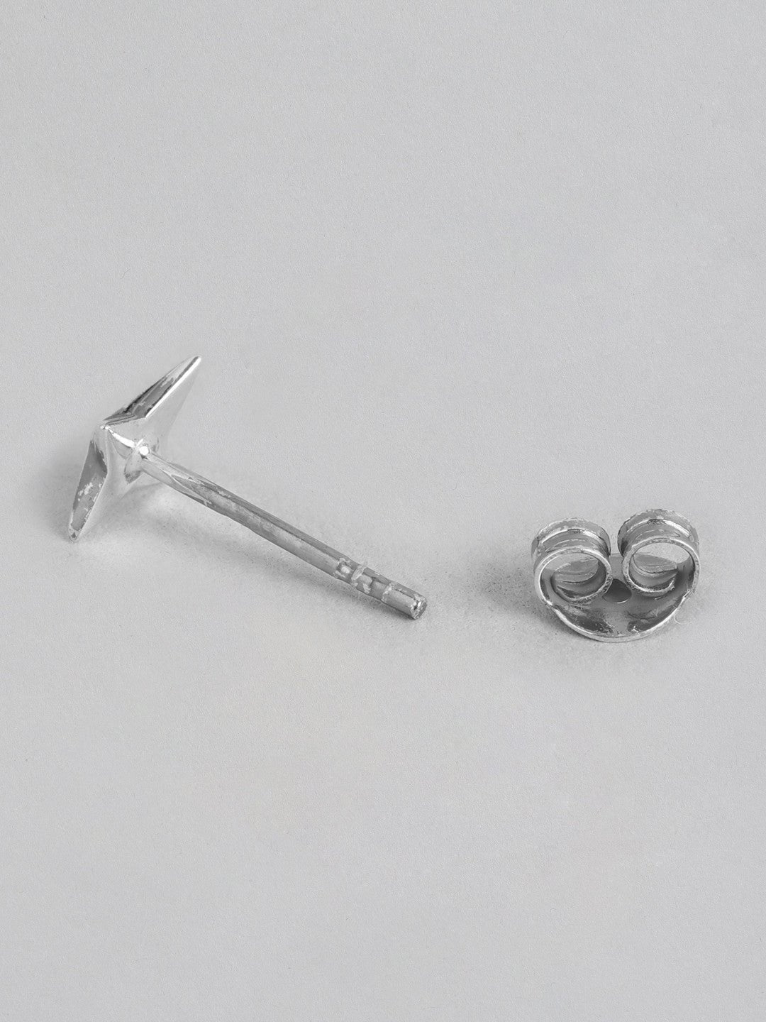 Oorknopjes | Sterling zilveren ster verguld 0,80 | Rhodium