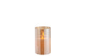 J-Line lamp Blinkend - glas - goud - small - LED lichtjes