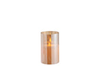 J-Line lamp Blinkend - glas - goud - small - LED lichtjes