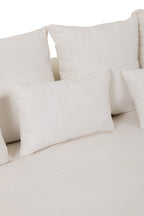 J-Line Hoes Voor Zetel+9 Kussens Diep Monaco Linnen Xxl Marshmallow Wit