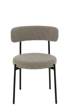 J-Line stoel Bouclé - multiplex/polyester - grijs/zwart