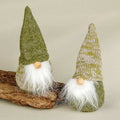 Stoffen kabouter 13cm groen