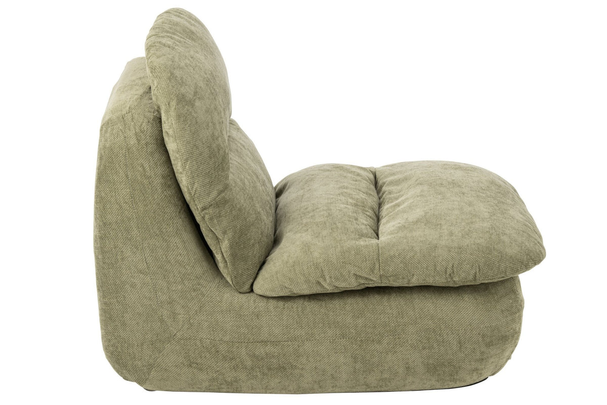 J-Line Gecomprimeerde chaise longue - schuim - groen