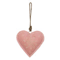 Kersthanger Hart 14x4x14 cm Roze IJzer