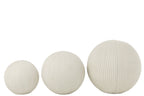 J-Line decoratie Bal - keramiek - wit - large