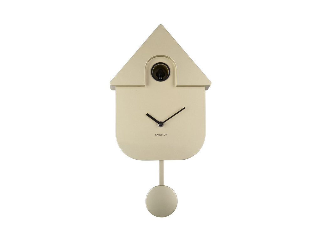 Wandklok Modern Koekoek Metallic
