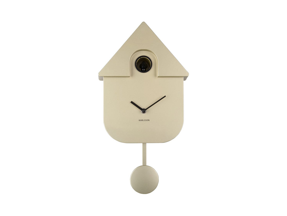 Wandklok Modern Koekoek Metallic