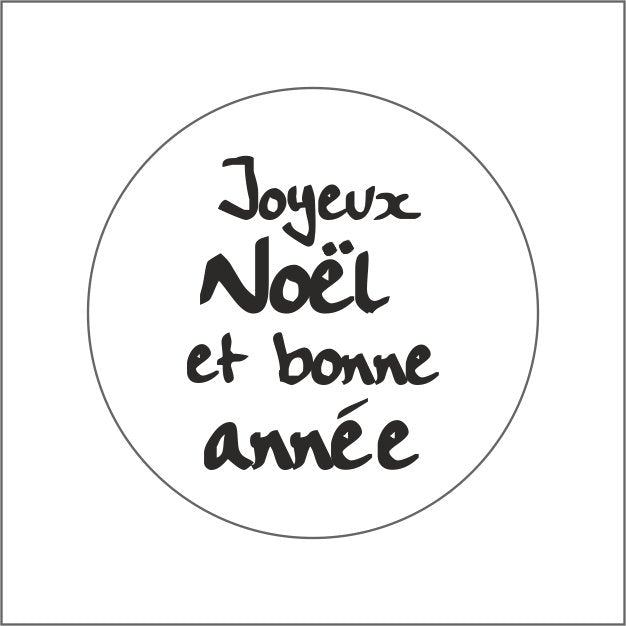 Wensetiket - Joyeux Noël et bonne année – 500 stuks