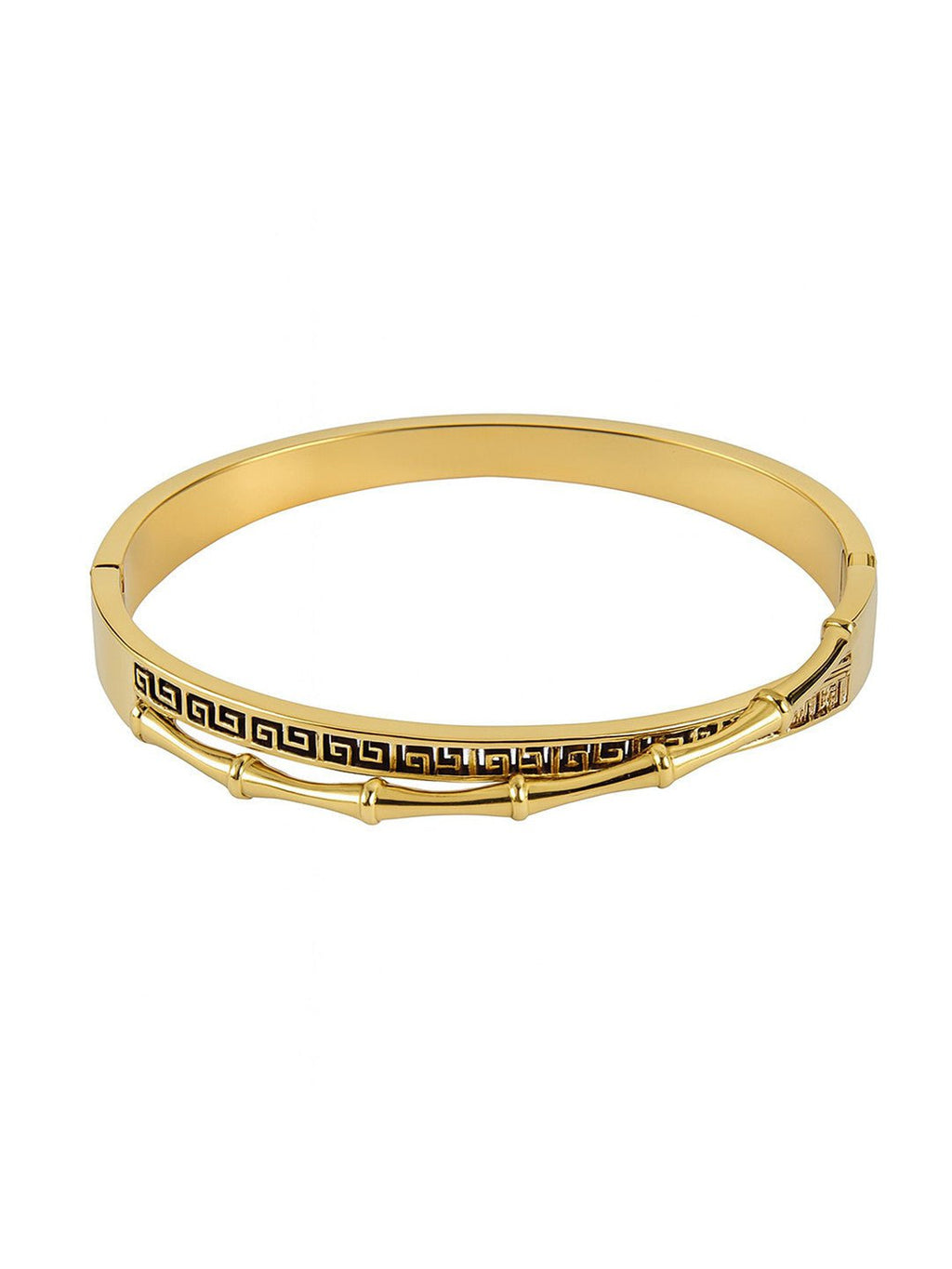 Armband | Vergulde armband Legering Accent Slip | Zwart