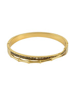 Armband | Vergulde armband Legering Accent Slip | Zwart