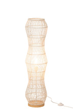 J-Line Vloerlamp Rotan Metaal Gedraaid Wit