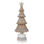 Decoratie Beeld Kerstboom Ø 16x42 cm Bruin Kunststof