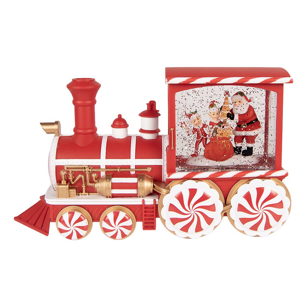 Kerstdecoratie met LED-verlichting en muziek Trein 31x10x17 cm / 3xAA Rood Kunststof