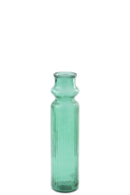 J-Line vaas Gestreept - glas - smaragdgroen