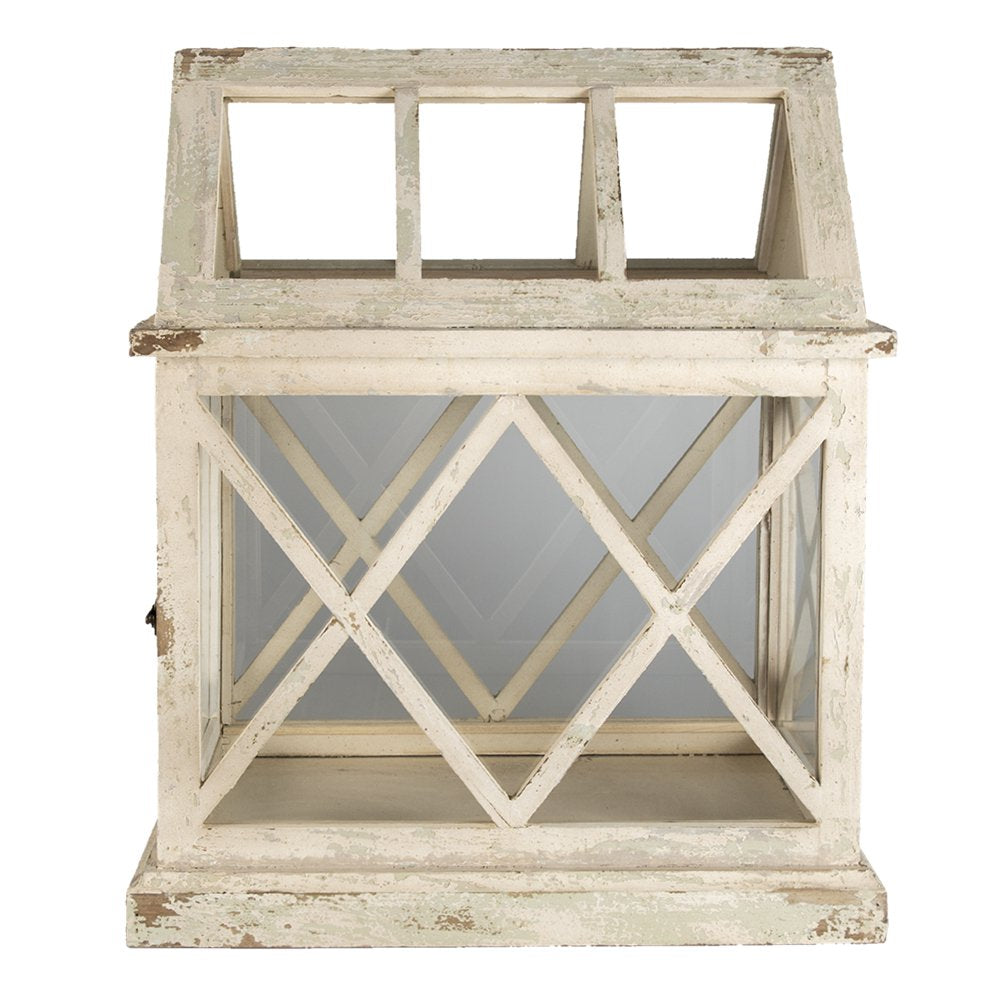 Decoratie Kweekkastje 54x35x66 cm Wit Hout