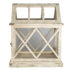 Decoratie Kweekkastje 54x35x66 cm Wit Hout