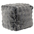 Poef teddy bubble grijs 40x40x45cm
