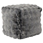Poef teddy bubble grijs 40x40x45cm