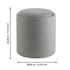 Hocker Mashike Grijs 39x44 cm