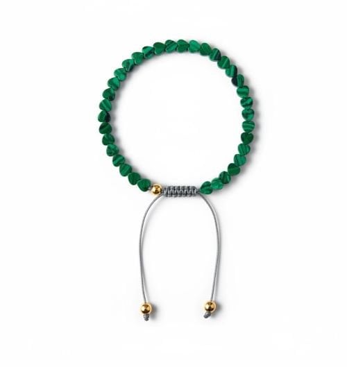 Dames armband Malachiet 4 mm hartjes