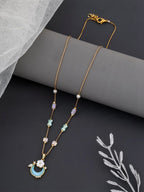 Vergulde messing ketting – Kristallen accent – ​​Boetieksieraden