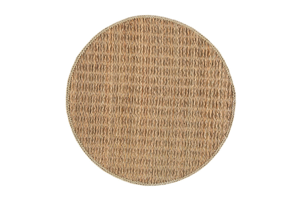 Placemat callia - zeegras - dia 38 cm, beige
