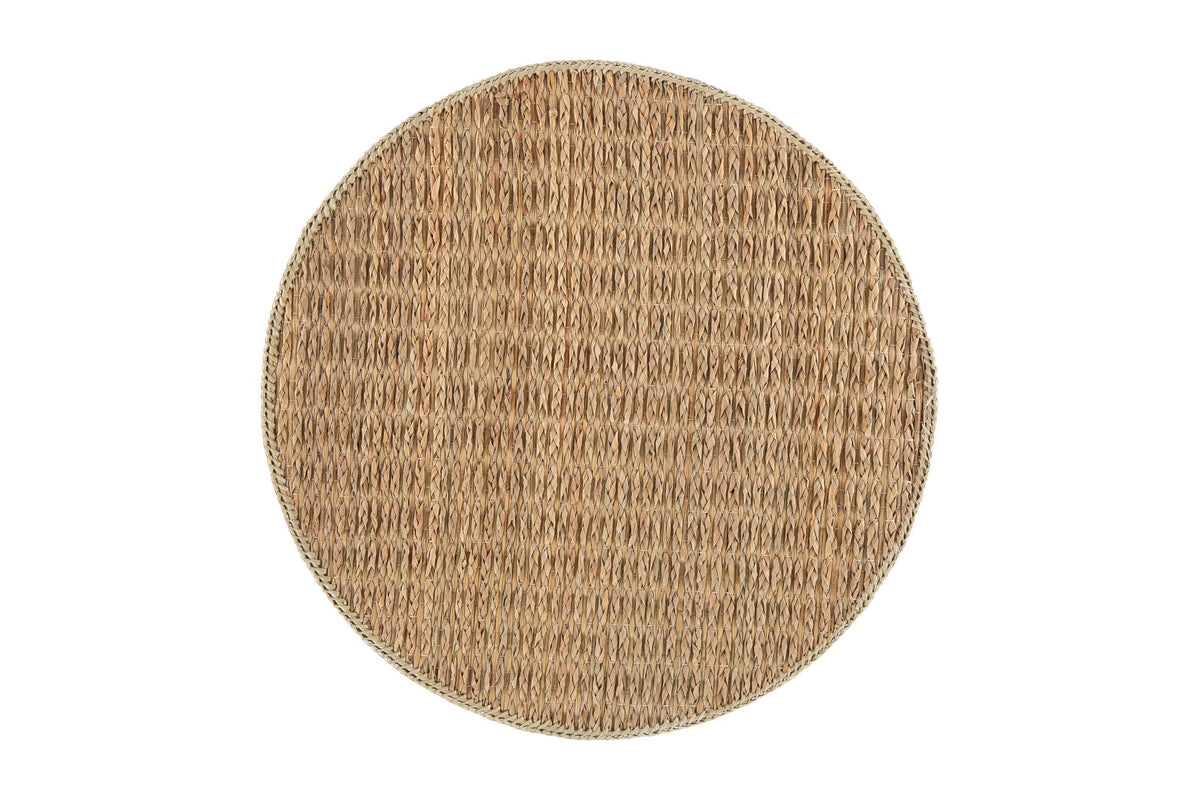 Placemat callia - zeegras - dia 38 cm, beige