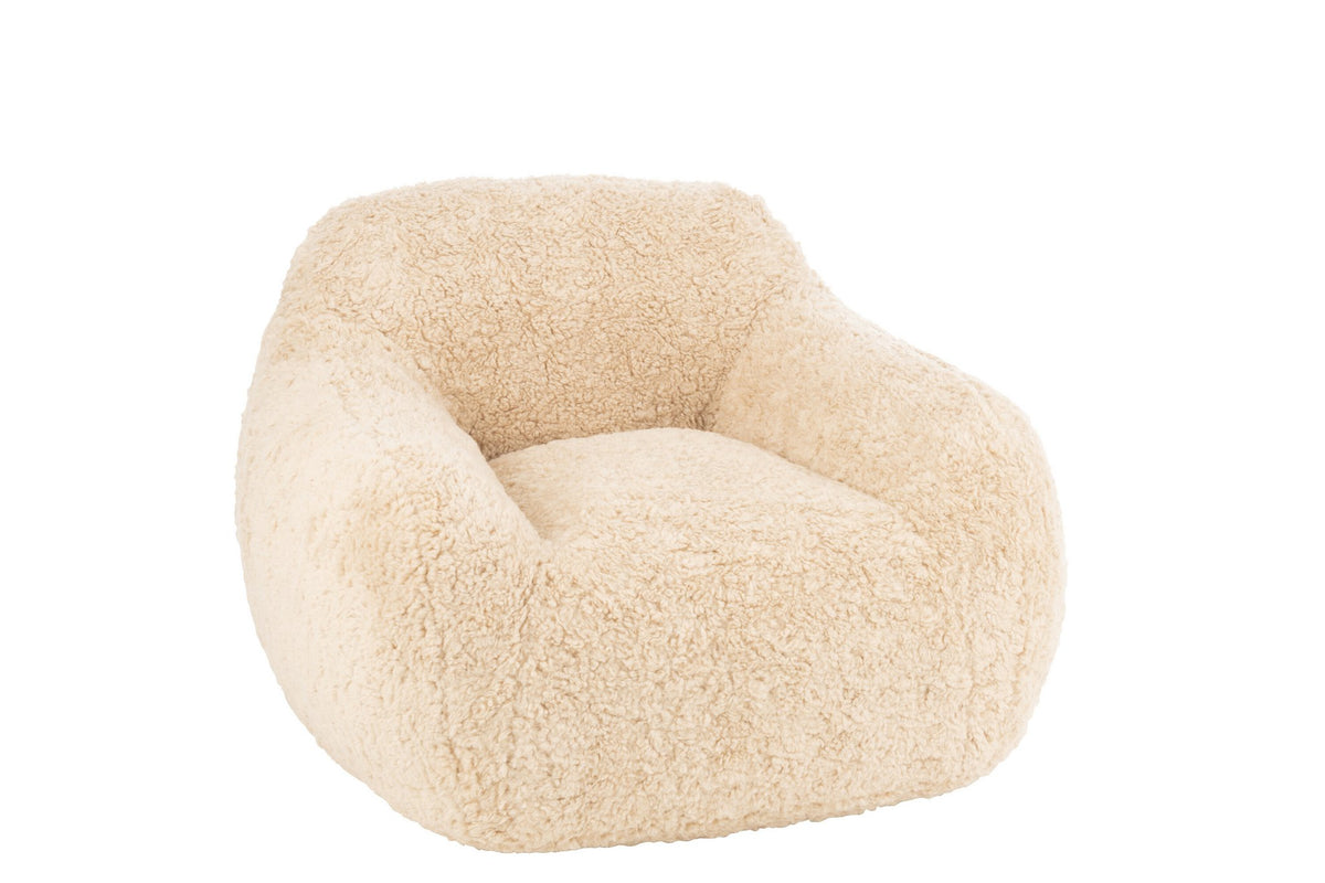 J-Line Bankschaap Polyester Creme Small