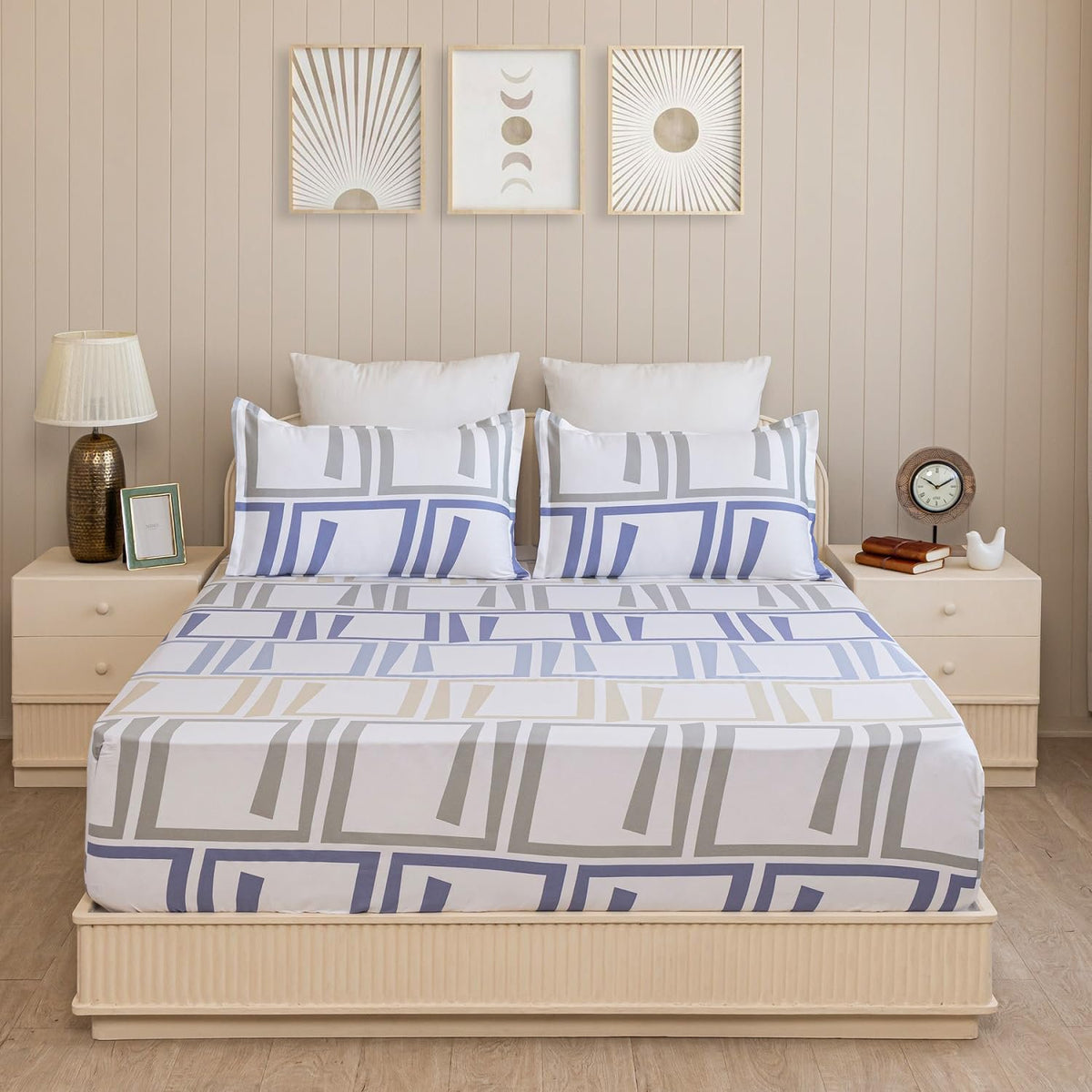 Laken | Katoen 210 TC Elastisch Getailleerd | Kingsize 2-delige set