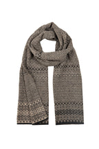 Sneeuwsjaal zwart beige