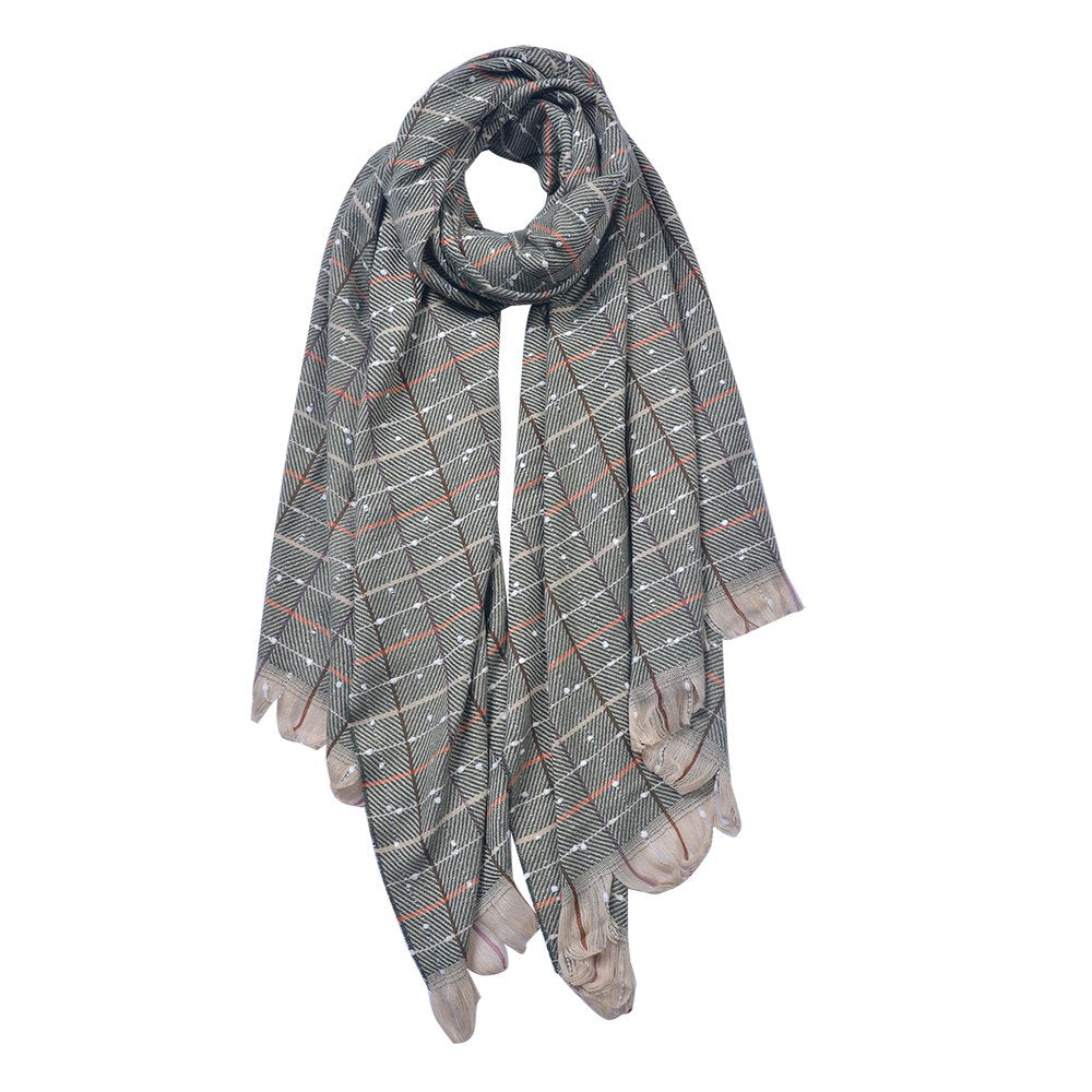 Wintersjaal Dames 70x190 cm Groen Synthetisch Wintershawl