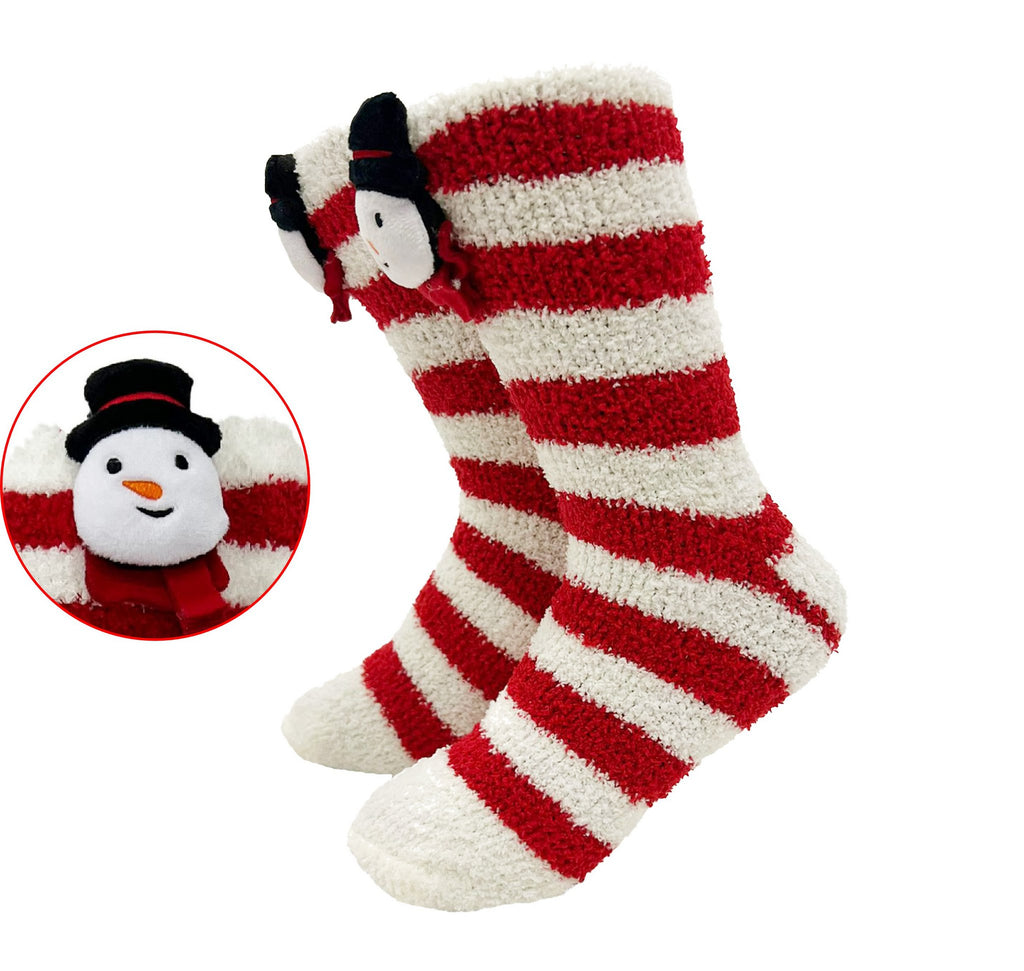 Textino Funny Snowman - Huissokken - One size - Biking Red - Rood, wit
