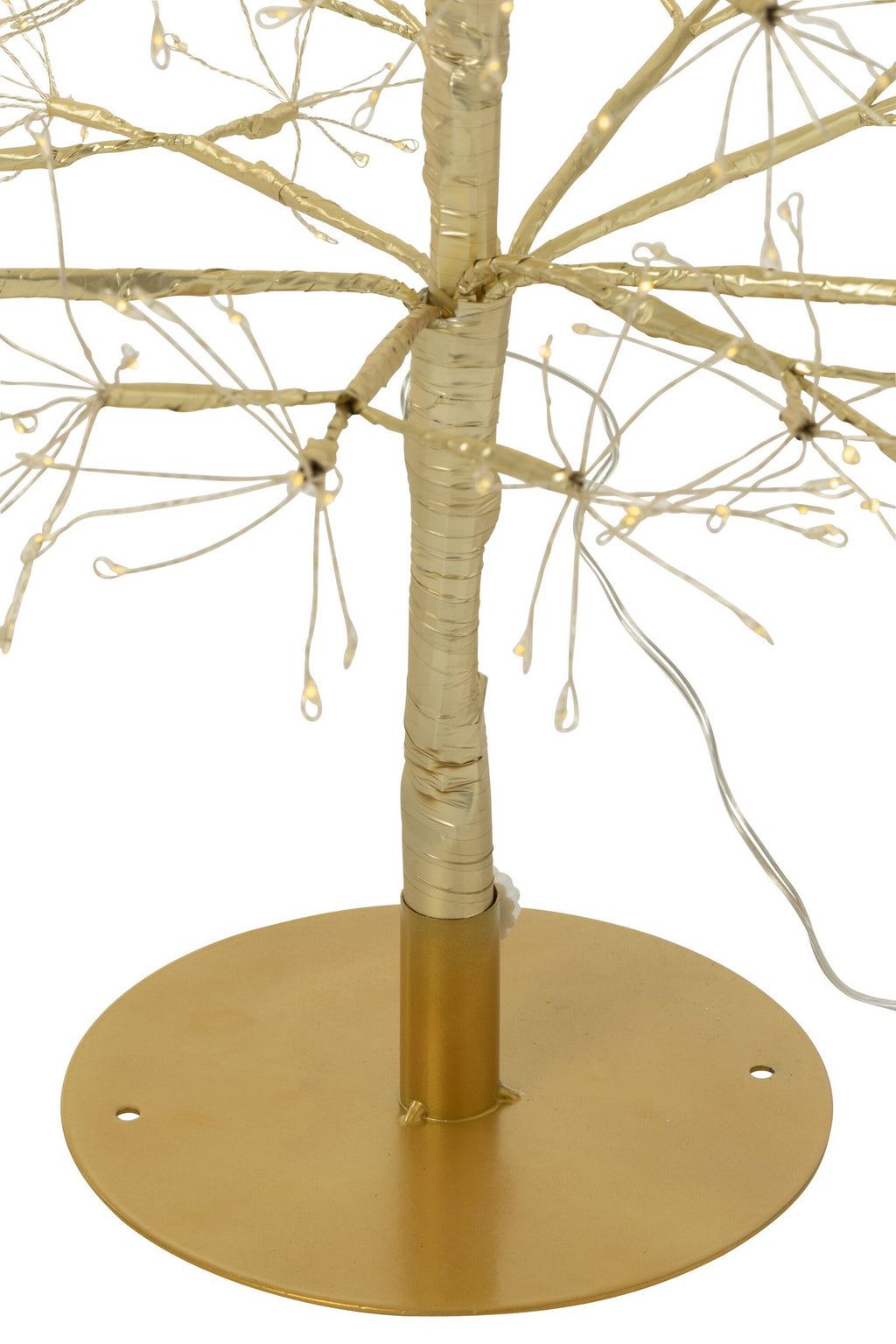 J-Line decoratie Boom - warm witte - ijzer - goud - M - LED