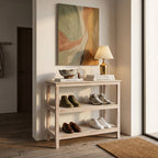 Limewash schoenenrek - 90x35x75 cm