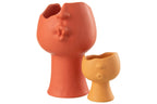 J-Line bloempot Enya - porselein - terracotta - Ø 17 cm