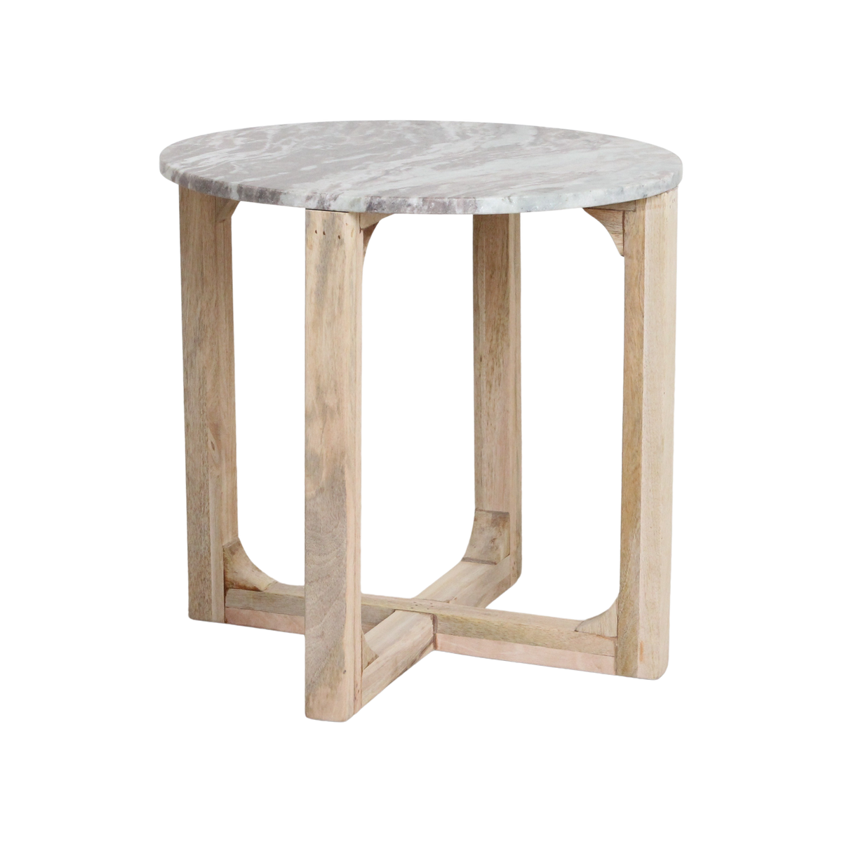 Marmeren bijzettafel rond fantasy bruin
